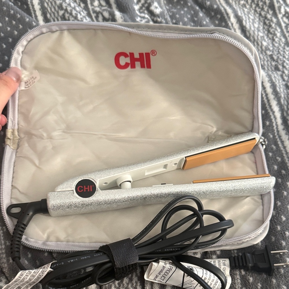 CHI Silver glitter mini Hair Straightener